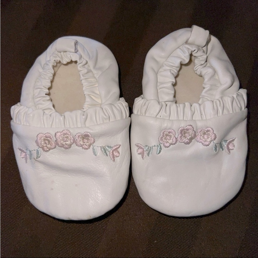 Soft Leather Baby Moccasins Shoes Booties Size Small